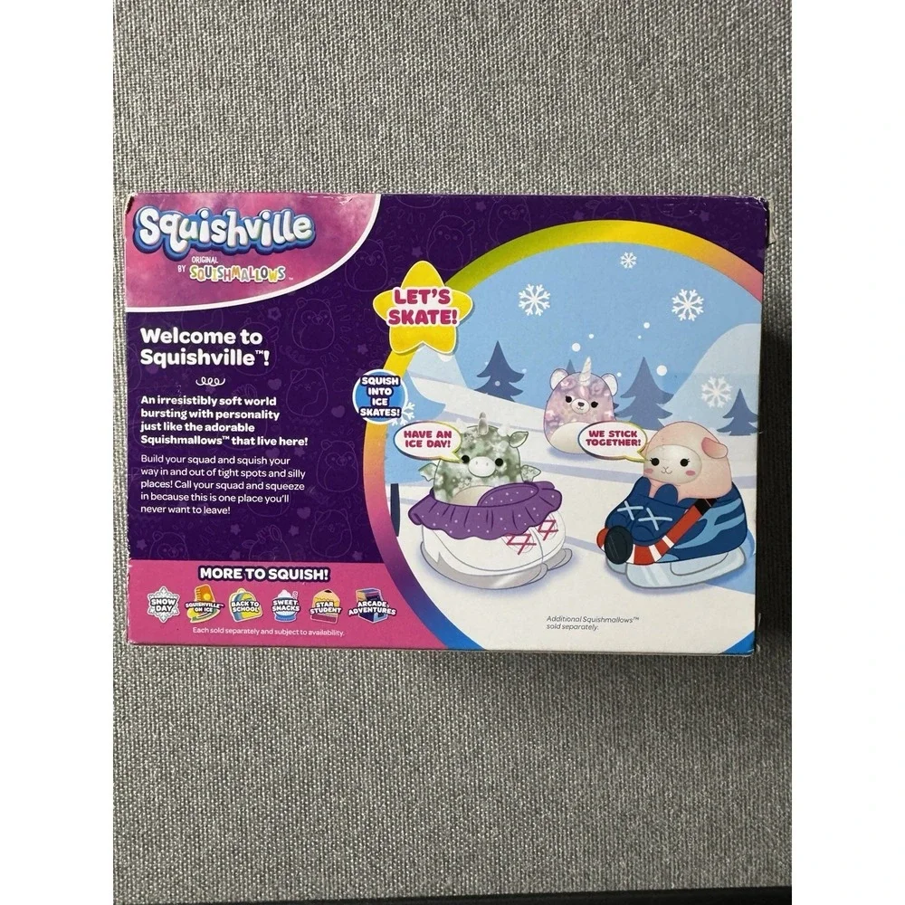 squishville squishmallow Mini Dragon With Accessories Sneakers And Snowshoes